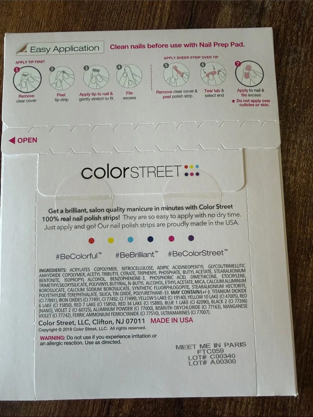 Color Street French Manicure Nail Strips - Meet Me in Paris